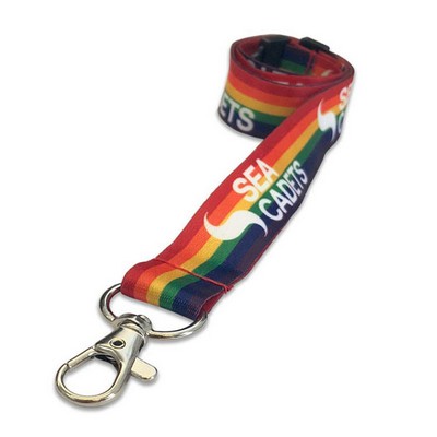 3/4" Full Color Lanyard w/Safety Breakaway